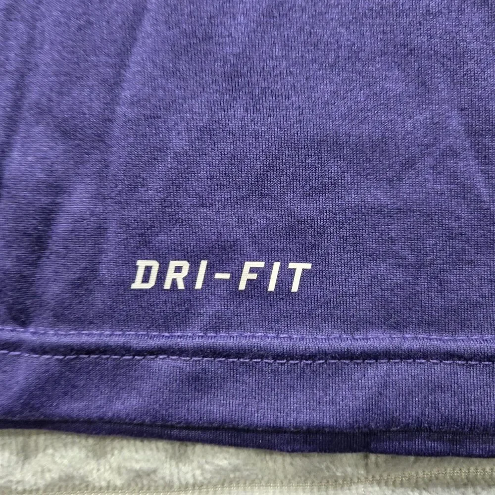 Mens Nike DriFit LSU Tigers Short Sleeve T Shirt Purple Medium Mike The Tiger